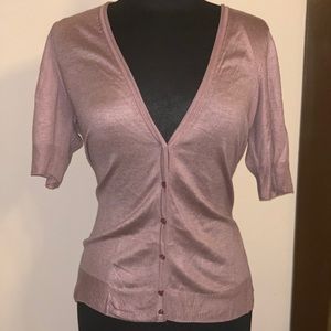 New York & Company Short Sleeve Cardigan